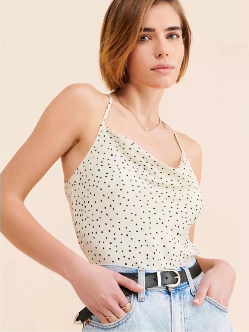 Anthropologie Conditions Apply Crowl Neck Camisole